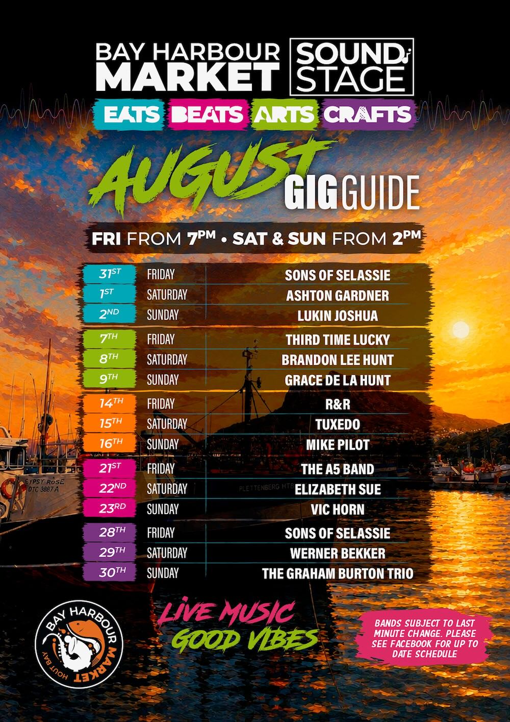 August Gig Guide 2026 1